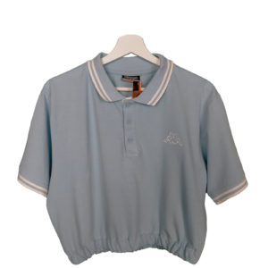 Crop Top Polo lacoste azul claro