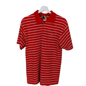 Polo lacoste rojo rallas