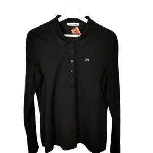 Polo Lacoste color negro m